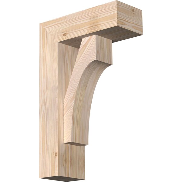 Ekena Millwork Westlake Block Smooth Bracket w/ Offset Brace, Douglas Fir, 5 1/2"W x 14"D x 22"H BKT0604X14X22WTL05SDF - main